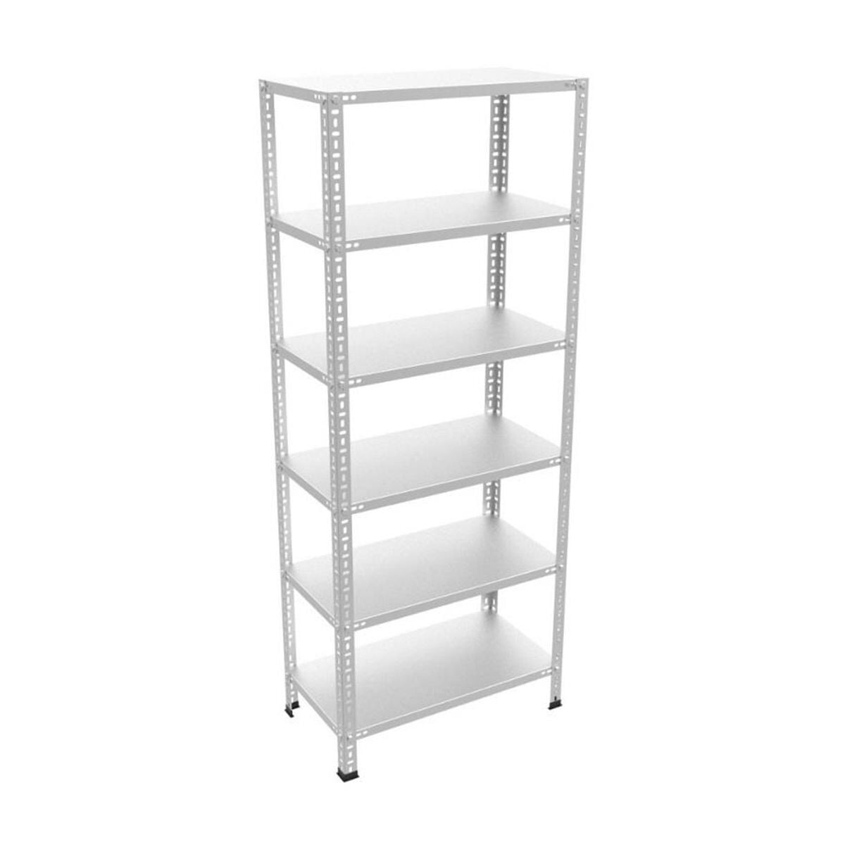 Depo Rafı Cıvatalı Çelik Raf Sistemi 6 Katlı 43x93x250 cm