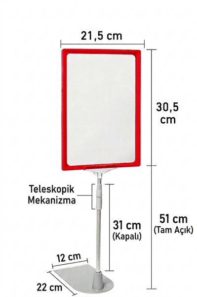 Plastik Ördek Ayaklı A4 Çerçeve Takımı (10 Lu Paket)