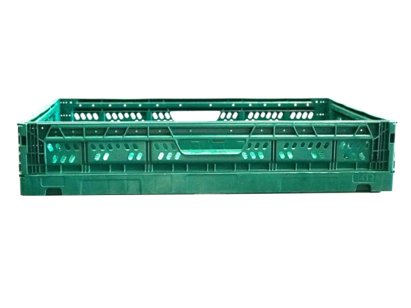 60x40x12 cm Katlanır Plastik Kasa - Delikli