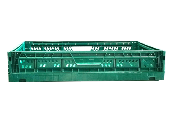 60x40x12 cm Katlanır Plastik Kasa - Delikli
