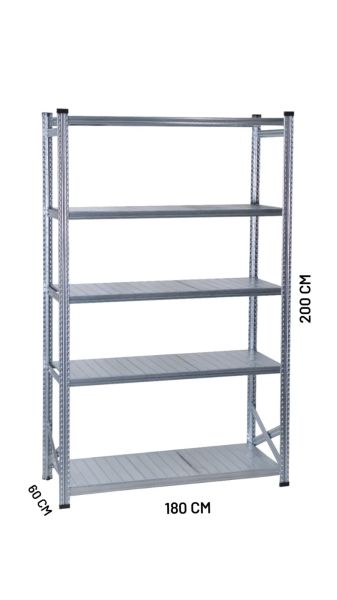 5 Katlı Galvaniz Rack Ünite 60x200 cm 1800mm