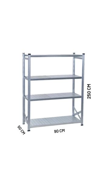 Depo Rafı Galvanizli Raf Sistemi 4 Katlı 50x250 cm 1500mm