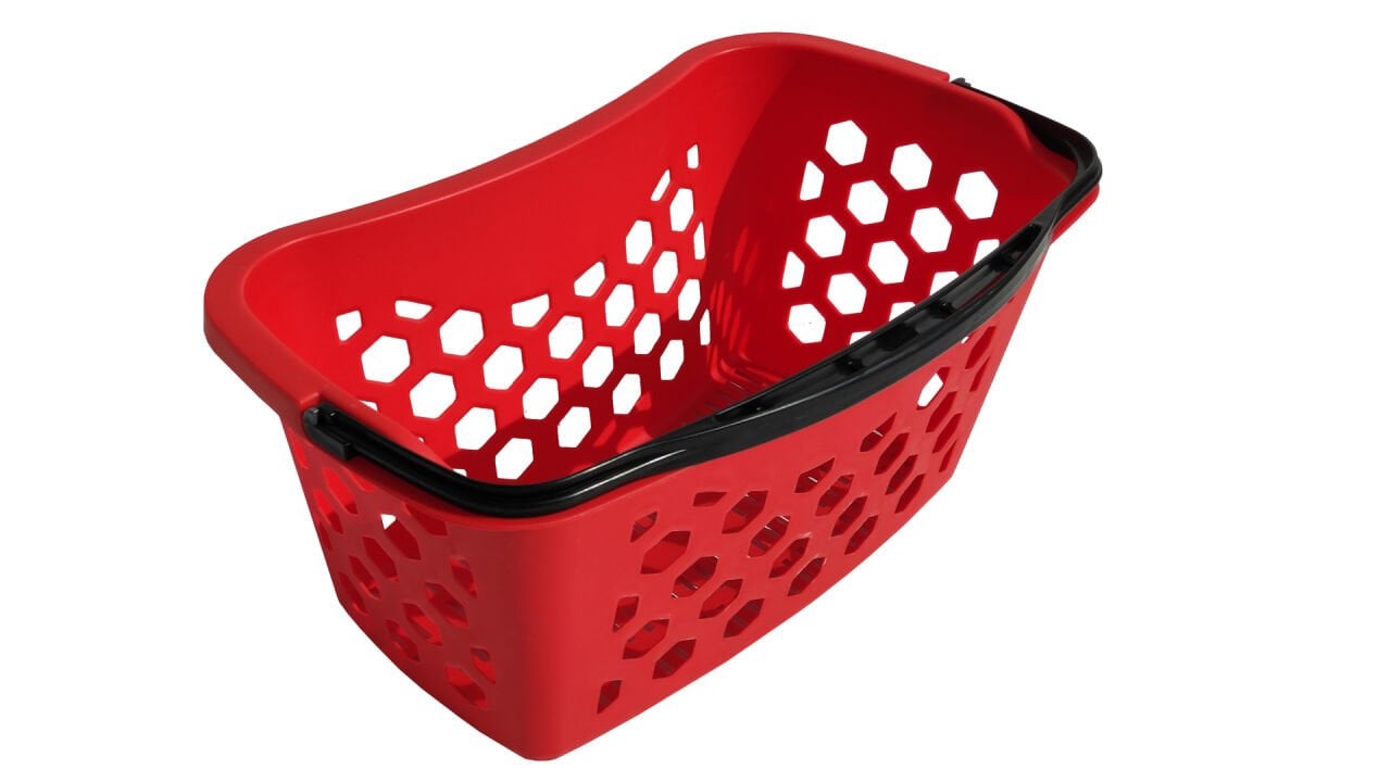 Plastik Alışveriş Sepeti Tek Saplı 25 Litre(5'li Paket)