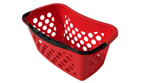 (5'li Paket) Plastik Alışveriş Sepeti Tek Saplı 25 Litre