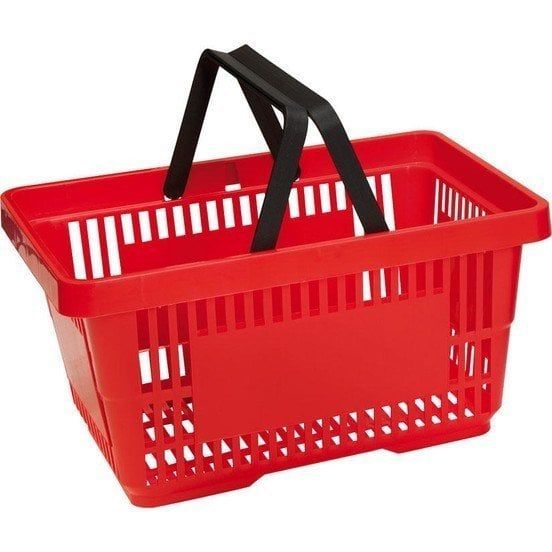 Plastik El Sepeti 28 Litre (5'li Paket) Kırmızı