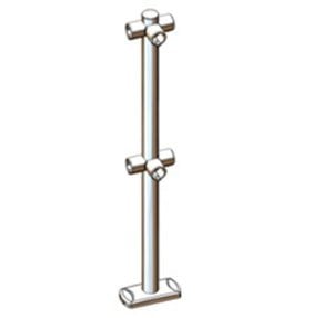 Screen Post with 6 Sockets