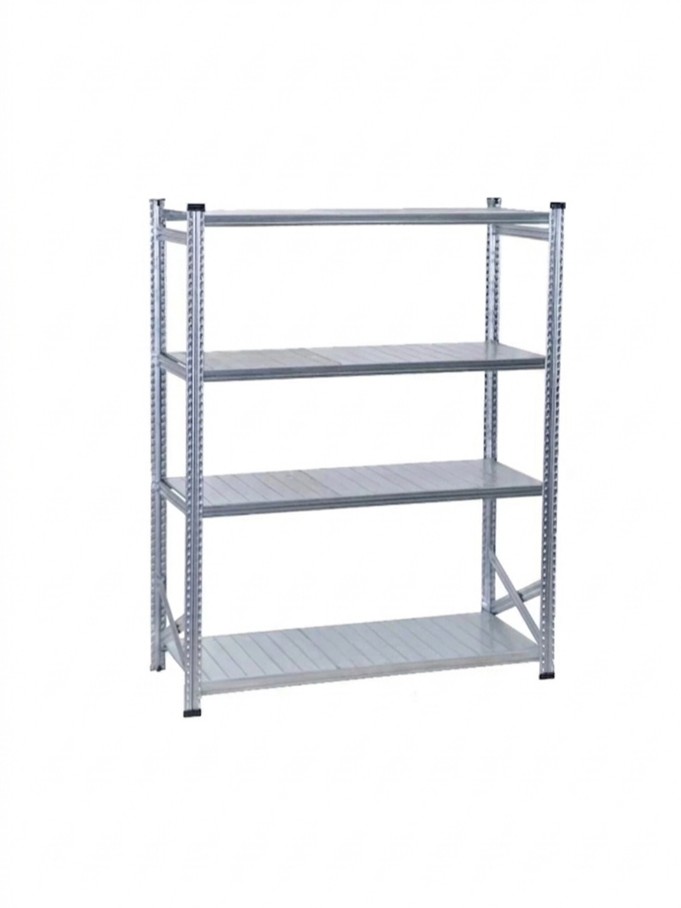 Depo Rafı Galvanizli Raf Sistemi 4 Katlı 60x300 cm