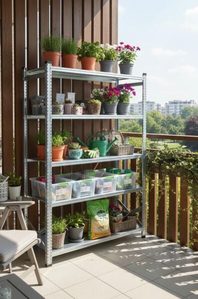 GALVANİZ RACK ÜNİTE 50X250 CM 5 KATLI