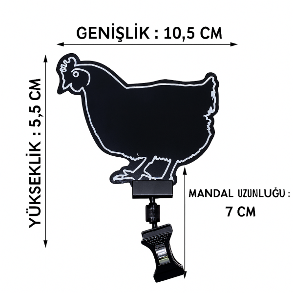 Mandallı Tavuk Figürlü Fiyatlık (10 Adet)