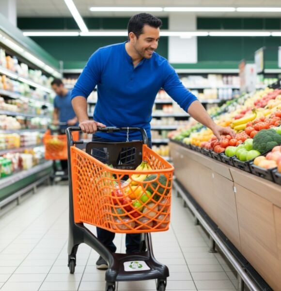 Plastik Market Arabası 110 Lt - City