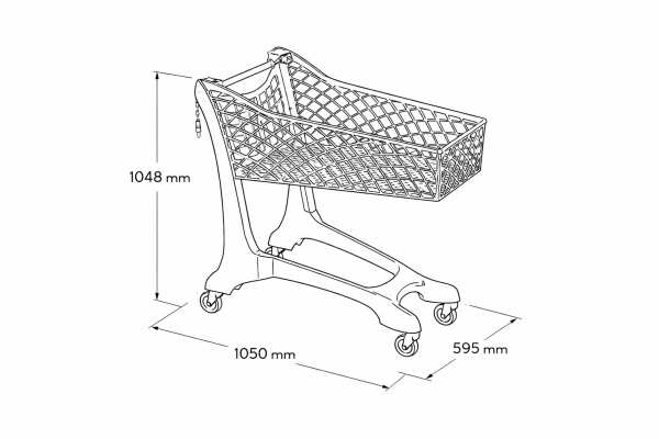 Plastik Market Arabası 90 Litre - Keita