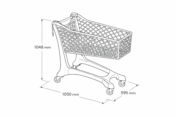 Plastik Market Arabası - 150 Litre Twiga
