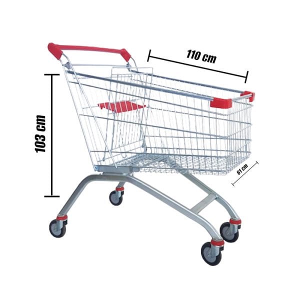 Market Arabası Bebe Setli 180 Lt (Metal)