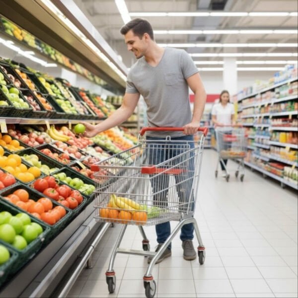 Market Arabası Bebe Setli 180 Litre (Metal)