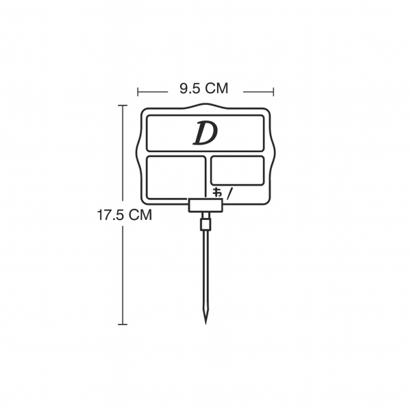 Plastikstecker Preis klein quadratisch (10er-Packung)