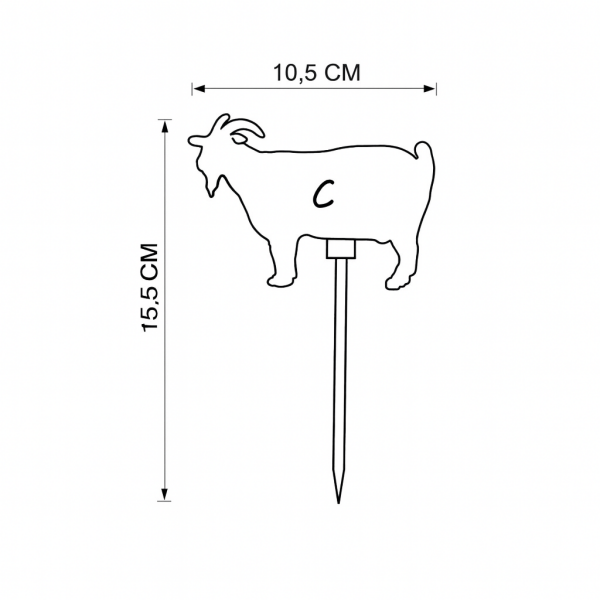 Plastik Saplamalı Keçi Figürlü Fiyatlık (10 Adet)