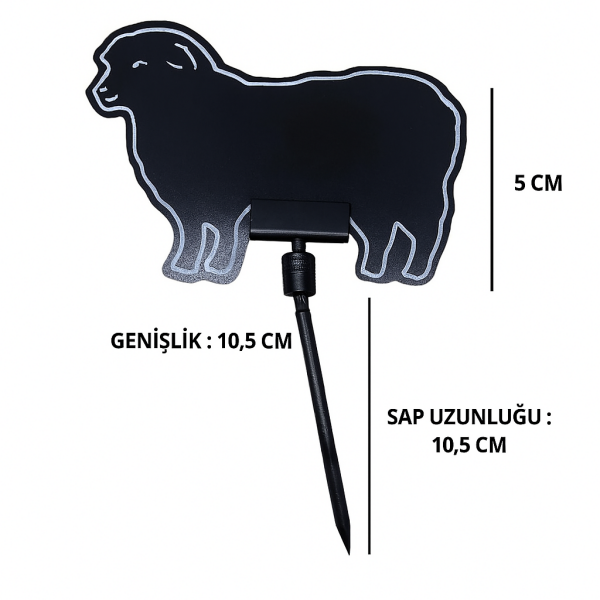 Plastik Saplamalı Kuzu Figürlü Fiyatlık (10 Adet)