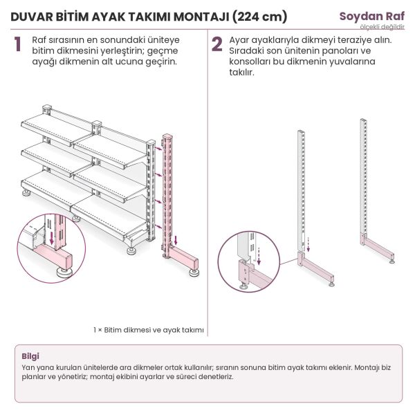 40 cm duvar bitim ayak takımı adım adım montaj şeması