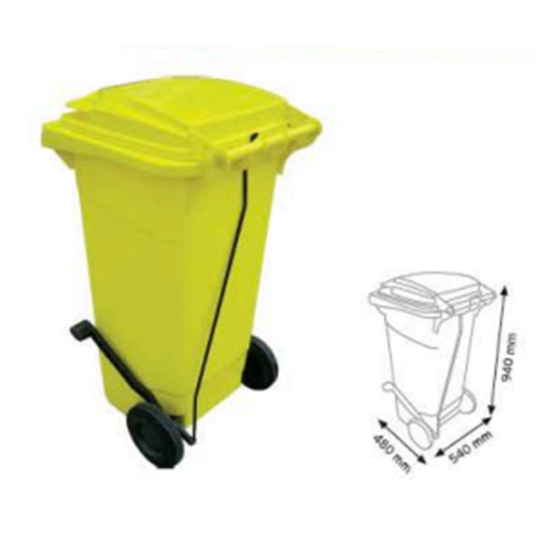 Plastik Çöp Kovaları KOD ÇK 120 Litre Pedallı