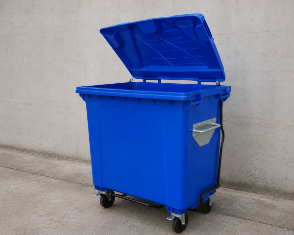 660 Litre Pedallı Plastik Çöp Kovası