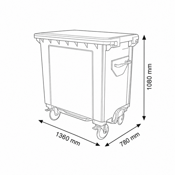 660 Litre Plastik Çöp Kovası
