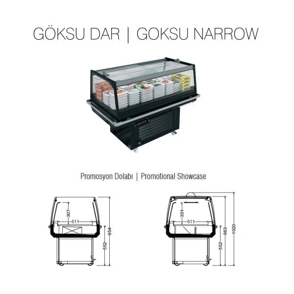 Göksu Dar Açık Havuz Tipi Dolap