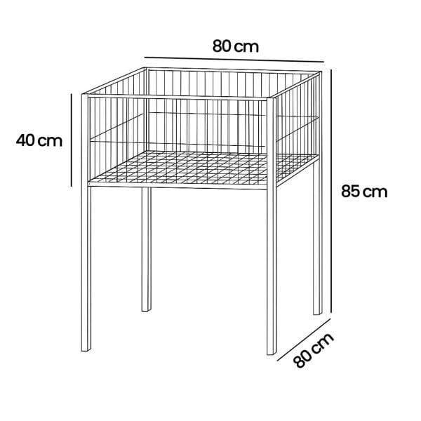 Promotional Pool Basket with Profile Legs (80X80) Eco