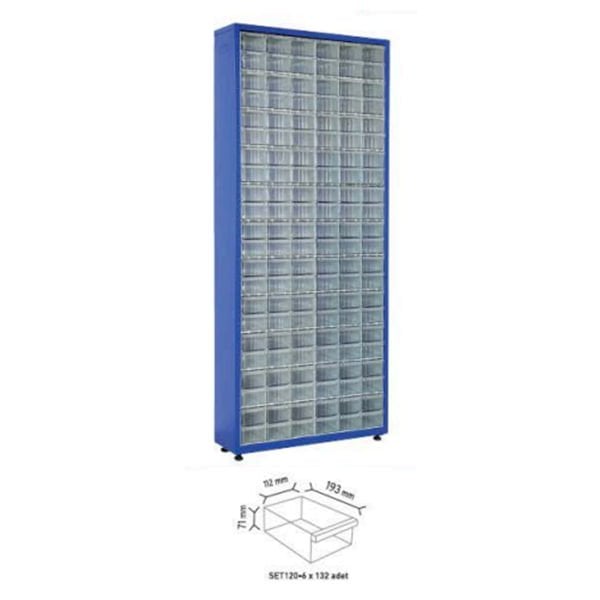 Çekmeceli Tek Yönlü Metal Dolap TMD 120-6