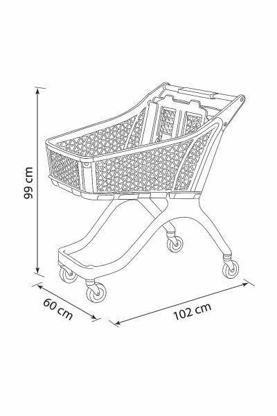 Plastik Market Arabası 150 Litre