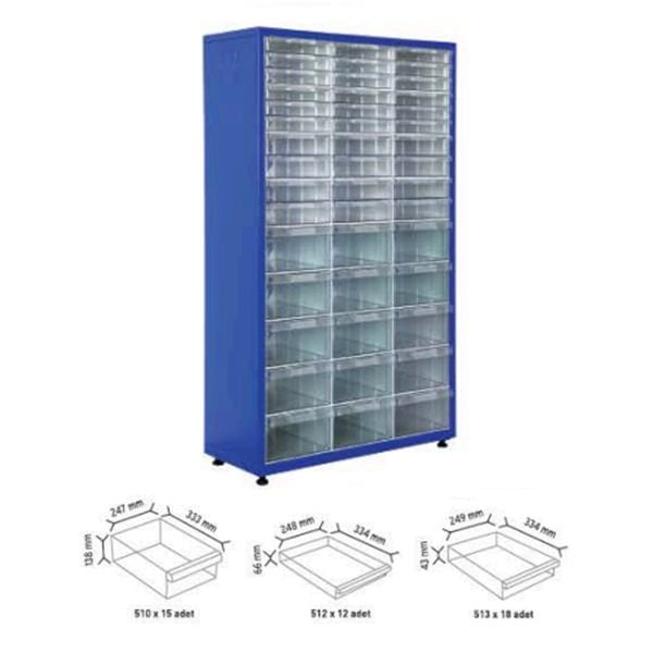 Çekmeceli Tek Yönlü Metal Dolap TMD 510-3
