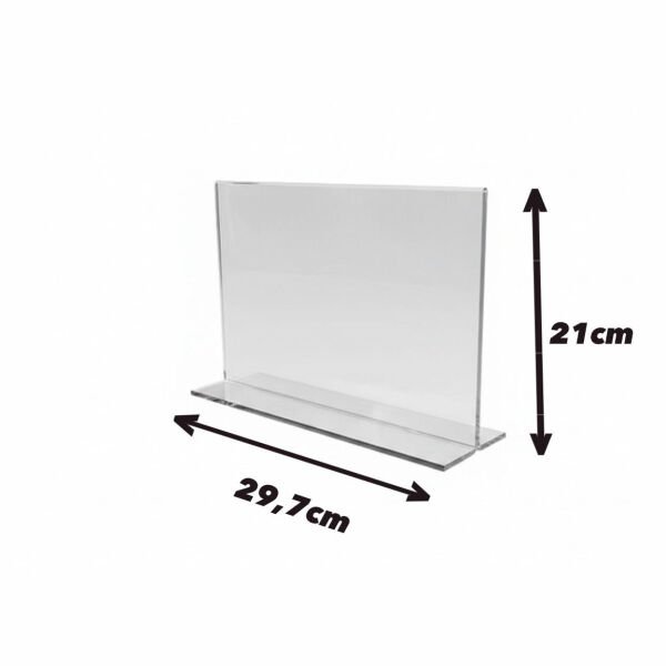 A4 T Tipi Yatay Pleksi Fiyatlık (10'lu Paket)