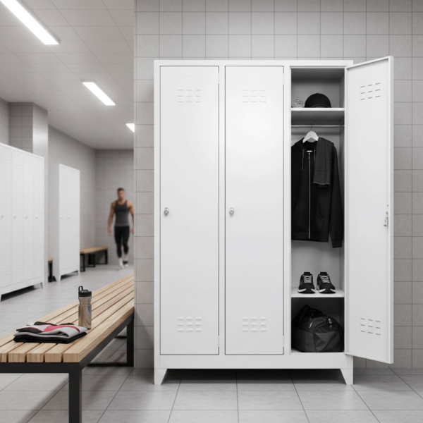 Standart Metal Soyunma Dolabı Üçlü İşçi Dolabı