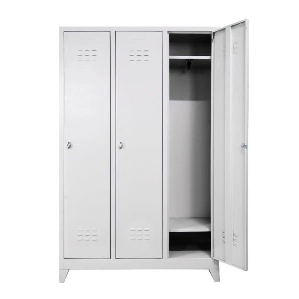 Standart Metal Soyunma Dolabı Üçlü İşçi Dolabı