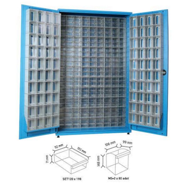 Çekmeceli Tek Yönlü Metal Dolap TKD 120