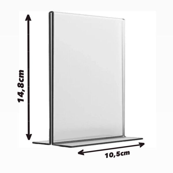 Masaüstü A6 T Tipi Dikey Pleksi Fiyatlık ve Menülük (10'lu Paket)