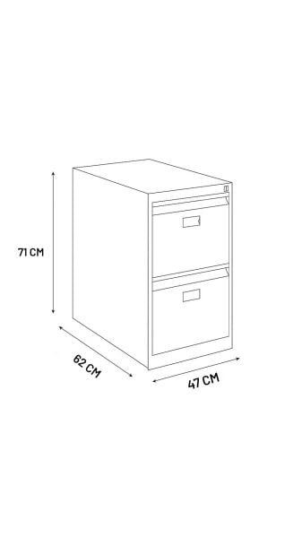 Metal İkili Kartoteks Dolabı - Özlük Dolabı