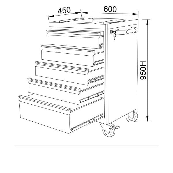Ofis 5 Çekmeceli Takım Arabası