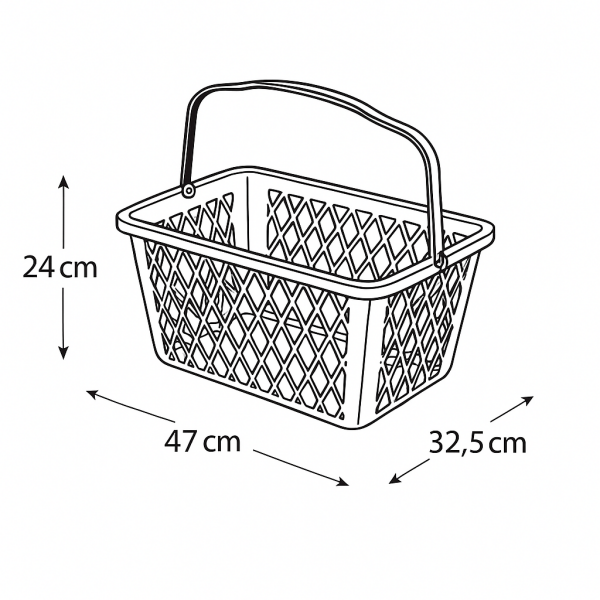 Plastic Shopping Basket Minityko 22 Liters