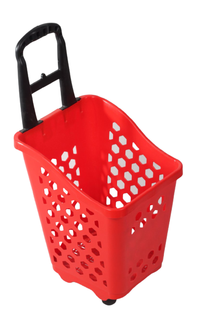 Plastik Tekerlekli El Sepeti 45 Litre (3'lü Paket)