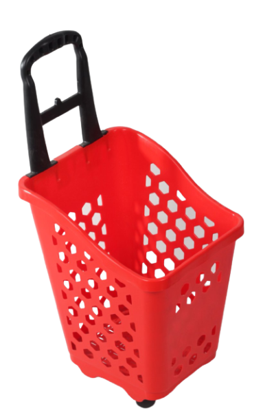 Plastik Tekerlekli El Sepeti 45 Litre (3'lü Paket)