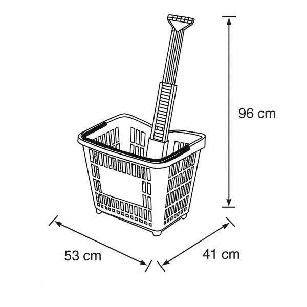 Speesy Tekerlekli Alışveriş Sepeti 45 Litre