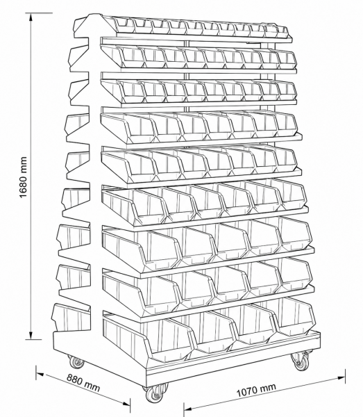 Metal ve Ahşap Avadanlık Standı Stand2 Tablalı