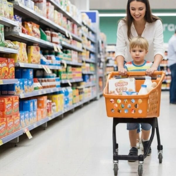 Plastik Market Arabası 25 Litre Çocuklar İçin