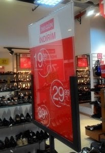 A4 Duvar  U Tipi Dikey Pleksi Çerçeve (10'lu  Paket)