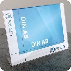 A5 L Tipi Yatay Pleksi Fiyatlık (10'lu Paket)