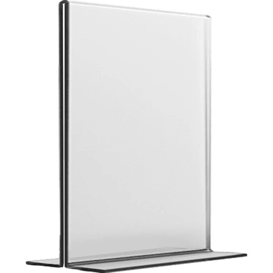 A5 T Tipi Dikey Pleksi Fiyatlık (10'lu  Paket)