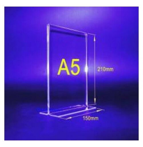 A5 T Tipi Dikey Pleksi Fiyatlık (10'lu  Paket)