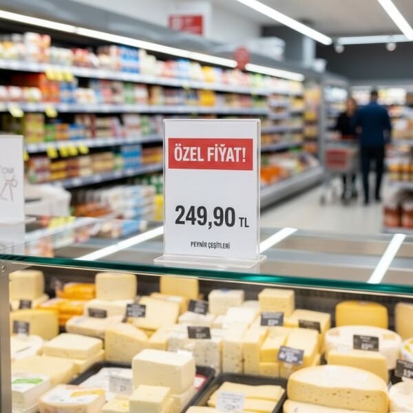 A5 T Tipi Dikey Pleksi Fiyatlık (10'lu  Paket)