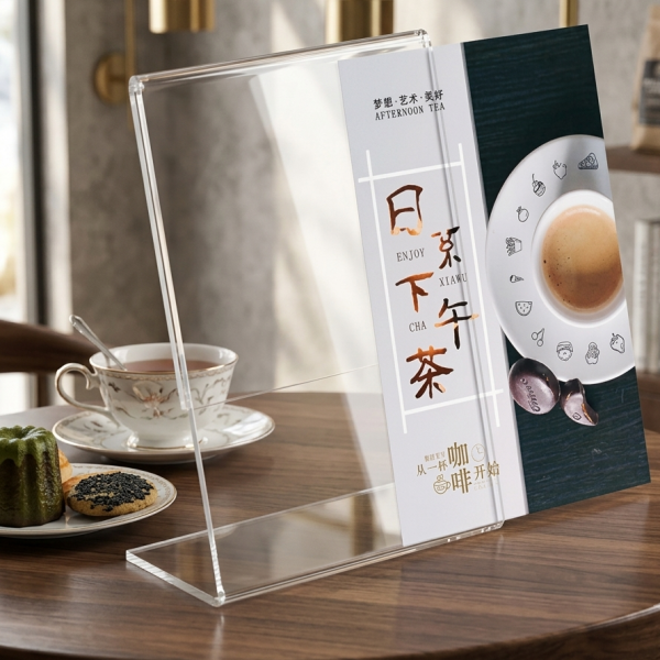 A6 Masaüstü L Tipi Dikey Pleksi Fiyatlık ve Etiketlik (10'lu Paket)