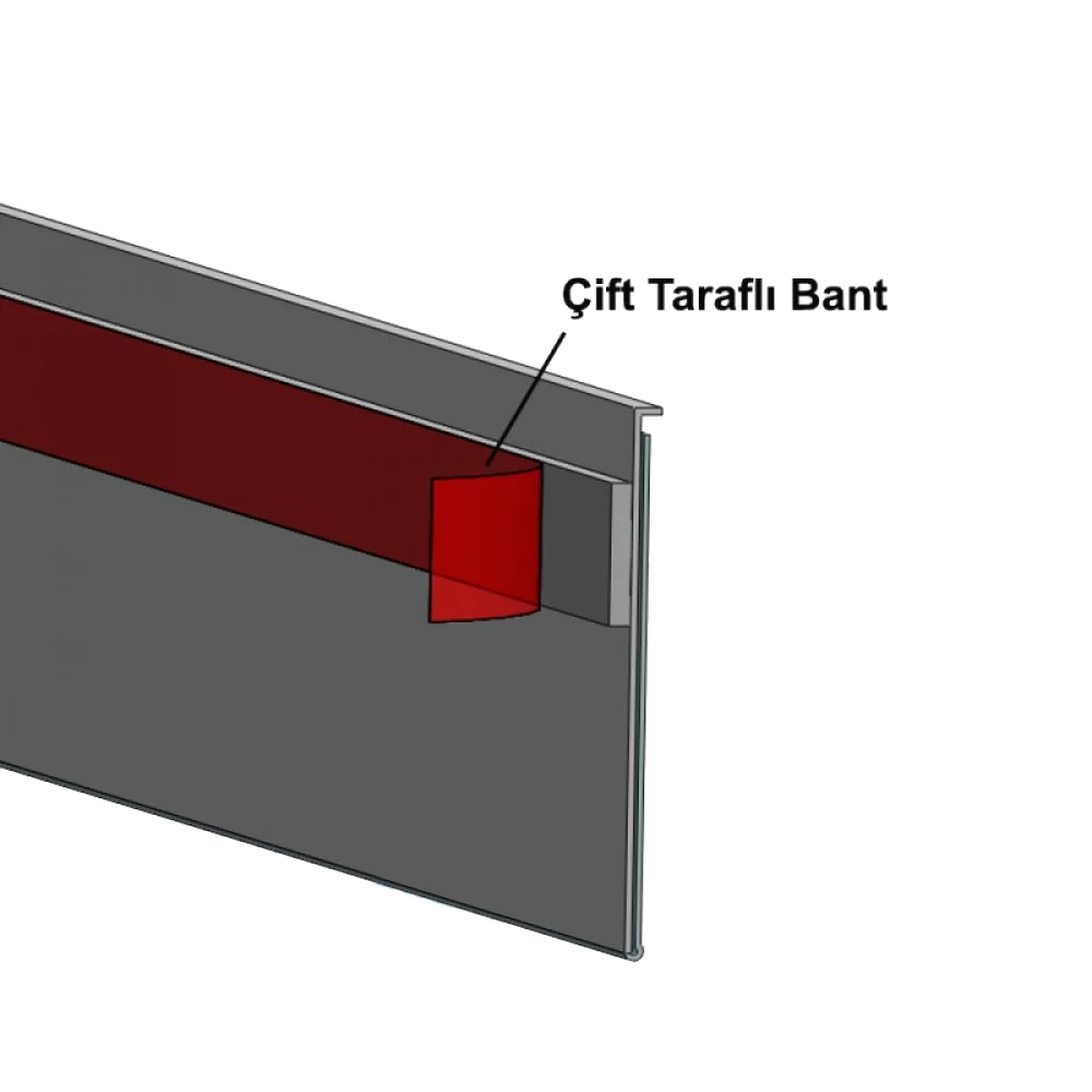 Yapışkanlı Etiket Profili 6 cm x 100 cm (10'lu Paket)